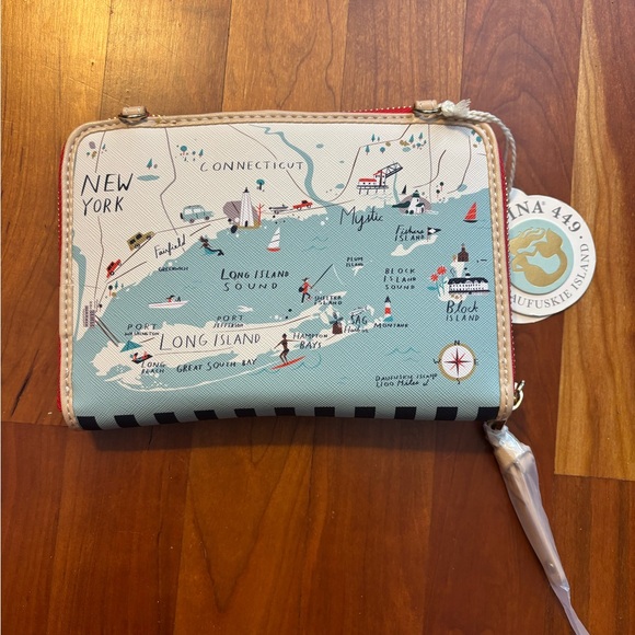 Spartina 449 Northeastern Harbors Wristlet - Blue and Tan - Picture 3 of 4